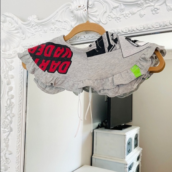 SALE Disney STAR WARS Darth Vader Grey Ruffle Handmade Collar - Picture 5 of 8